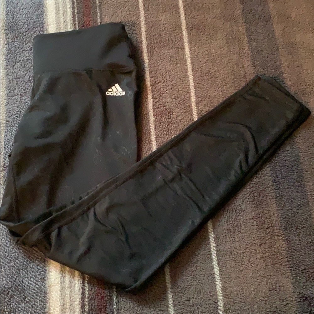 Black floral Adidas leggings